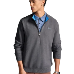 PXG Men's Classic 1/4 Zip Grey Sweater